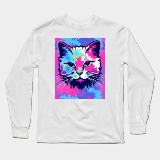 Tie Dye Cat Long Sleeve T-Shirt